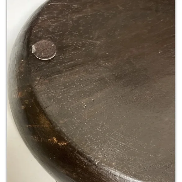 Vintage Hand Carved Lombok Indonesian 15”D Solid Wood Bowl Rattan Basket Rim - Picture 12 of 13